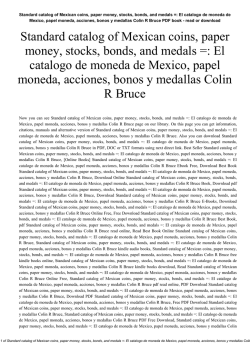 Standard catalog of Mexican coins, paper money, stocks, bonds
