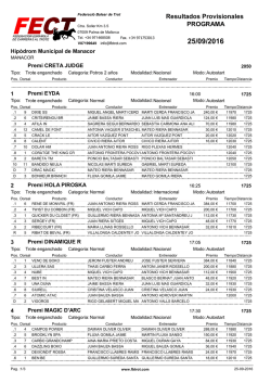 Resultados Provisionales PROGRAMA