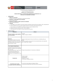 I. GENERALIDADES 1 Objeto de la convocatoria 2. 3. 4