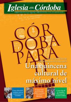 Una quincena cultural de máximo nivel