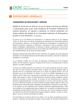 D.O.E. 12-08-2016 - Diario oficial de Extremadura