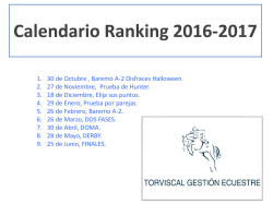 Calendario Ranking 2016-2017
