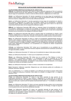 Escalas de Calificaci&oacute;n - Fitch Ratings Colombia