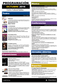 Programación Octubre Centro Cultural Galileo PDF, 218 Kbytes