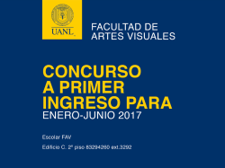 concurso a primer ingreso - Facultad de Artes Visuales | UANL