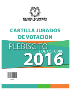 Cartilla - Registraduría Nacional del Estado Civil
