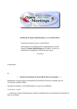 Instalación de Apache OpenMeetings 3.1.3 en macOS Sierra El