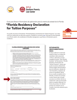 “Florida Residency Declaration for Tuition Purposes”