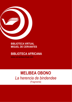 pdf La herencia de bindendee [Fragmento] / Melibea Obono