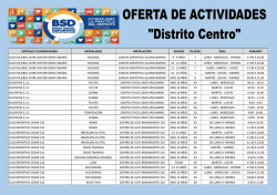 Oferta de actividades. - Ayuntamiento de Las Palmas de Gran
