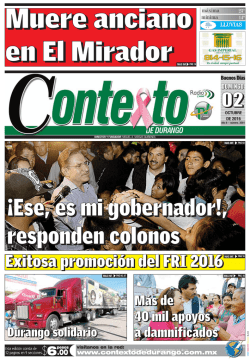 Exitosa promoción del FRI 2016 - Periódico Contexto de Durango