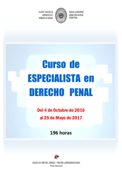 Curso de ESPECIALISTA en DERECHO PENAL