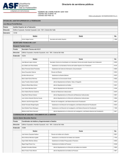 Directorio de servidores públicos - Auditoría Superior de la Federación