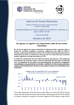 Informe de Ventas Minoristas Octubre de 2016