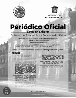 Periódico Oficial del Gobierno del Estado Libre y Soberano de México