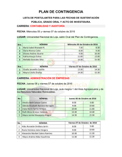 plan de contingencia - Universidad Nacional de Loja