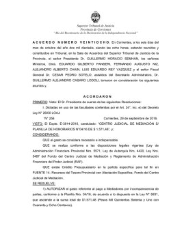 Acuerdo N° 28/2016 - Poder Judicial de Corrientes