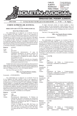 BOLET&Iacute;N JUDICIAL N&deg; 192 DEL 06 DE OCTUBRE DEL 2016