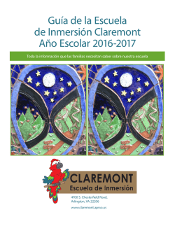 Guía de la Escuela de Inmersión ClaremontI