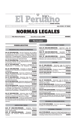 Resolución Suprema - Diario Oficial El Peruano