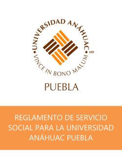 reglamento de servicio social para la universidad anáhuac puebla