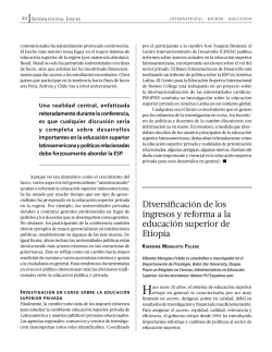 Diversificaci&oacute;n de los ingresos y reforma en Etiop&iacute;a