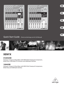 XENYX X1204USB/1204USB Controls