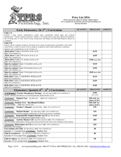 Price List - TPRS Publishing