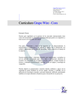 Currículum Grupo Wire - soluciones integrales