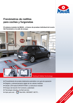 Frenómetros de rodillos para coches y furgonetas
