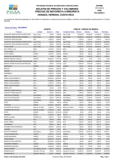 Descarga de Boletín de precios