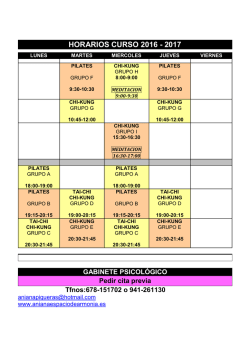 horarios - Aniana espacio de armonía