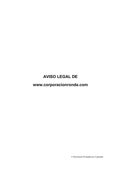 Aviso legal - Corporación Empresarial Ronda