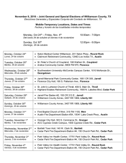 November 8, 2016 – Joint General and Special Elections of