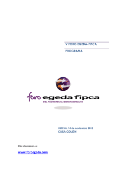 Programa de Foro - foro egeda fipca del audiovisual iberoamericano