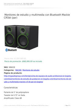 Monitores de estudio y multimedia con Bluetooth Mackie CR5bt (par)