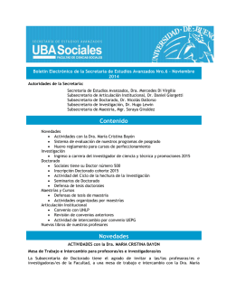 Boletín SEA N° 6 - Facultad de Ciencias Sociales