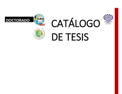 Catálogo de tesis - Universidad Autónoma de Baja California Sur