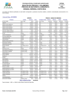 Descarga de Boletín de precios