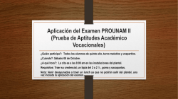 Aplicación del Examen PROUNAM II (Prueba de Aptitudes