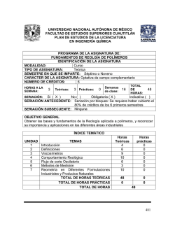 fundamentos de reología de polímeros