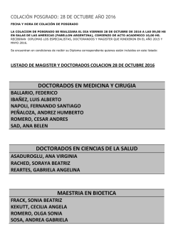 doctorados en medicina y cirugia doctorados en ciencias de la