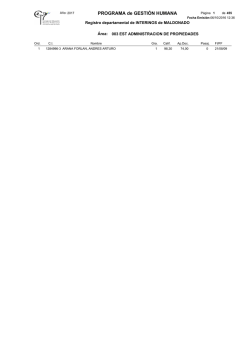 PROGRAMA de GESTIÓN HUMANA