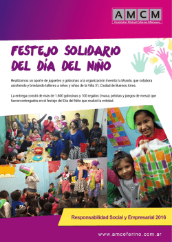 Page 1 AMCM. Asociación Mutual Ceferino Misionero Realizamos