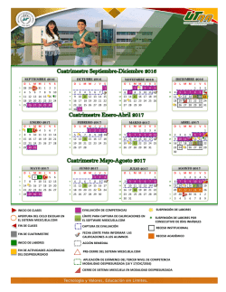 INICIO DE CLASES FIN DE CUATRIMESTRE EVALUACIÓN DE