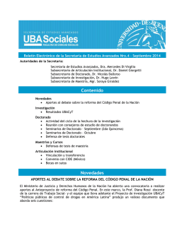 Boletín SEA N° 4 - Facultad de Ciencias Sociales