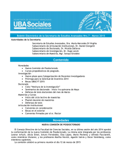Boletín SEA N° 8 - Facultad de Ciencias Sociales