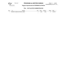 PROGRAMA de GESTIÓN HUMANA