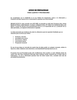 aviso de privacidad