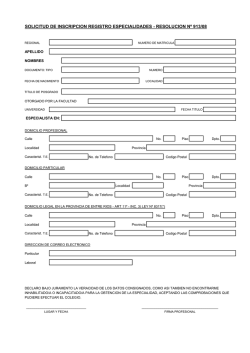 solicitud de inscripcion registro especialidades